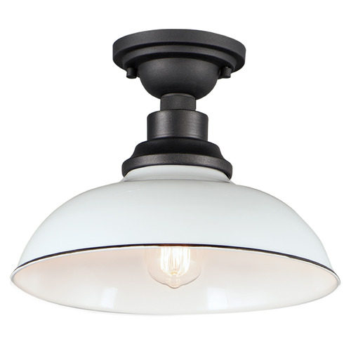 Maxim Lighting Granville White & Black Close To Ceiling Light