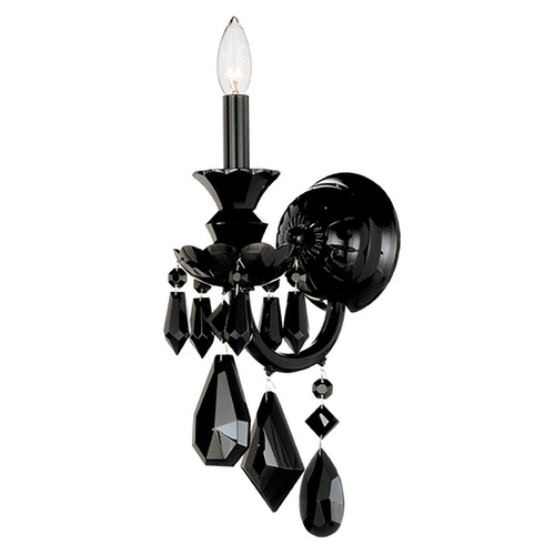 Hamilton Jet Black Sconce by Schonbek Lighting