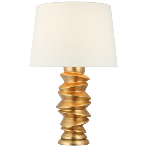 Visual Comfort Signature Collection Julie Neill Karissa Table Lamp in Gold Leaf by Visual Comfort Signature JN3005AGLL