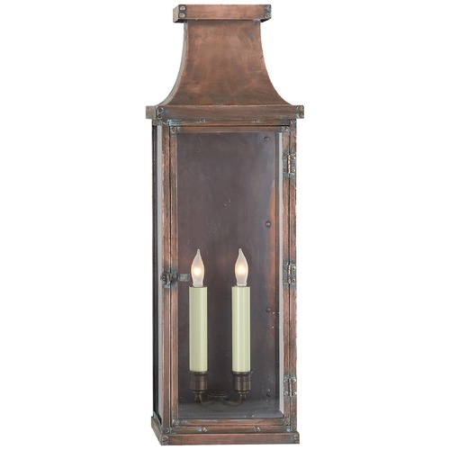 E.F. Chapman Bedford Large Lantern in Natural Copper by Visual Comfort Signature