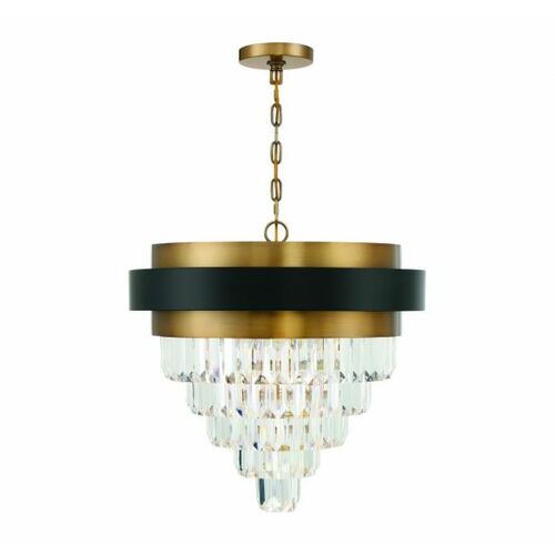 Marquise 4-Light Chandelier in Matte Black & Warm Brass by Savoy House