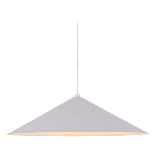 Kuzco Lighting Luiz White LED Pendant Light with Conical Shade