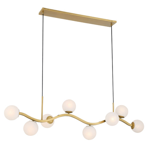 Curven 54-Inch Linear Light in Legacy Brass by Minka Lavery