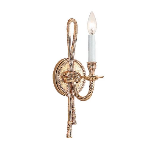 Crystorama Lighting Sconce Wall Light in Olde Brass Finish 651-OB