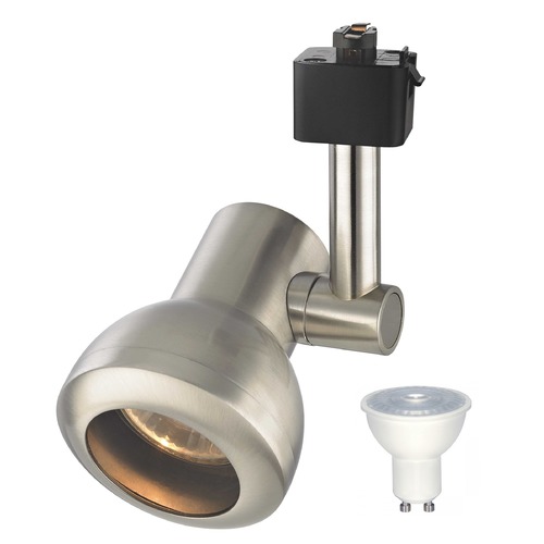 Satin Nickel 2700K LED Rounded Head for Juno Track System by Recesso