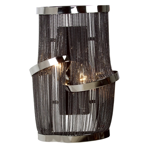 Avenue Lighting Mulholland Drive Black Polished Nickel Sconce by Avenue Lighting HF1404-BLK