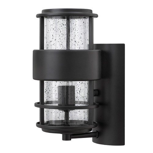 Saturn 12-Inch Satin Black Outdoor Wall Light by Hinkley Lighting