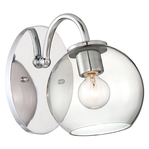 Exposed Sconce in Chrome by George Kovacs