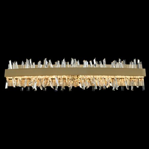Glacier 32-Inch LED Bathroom Light in Gold by Allegri Crystal