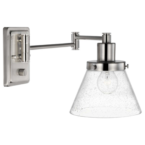 Progress Lighting Hinton Brushed Nickel Swing Arm Lamp