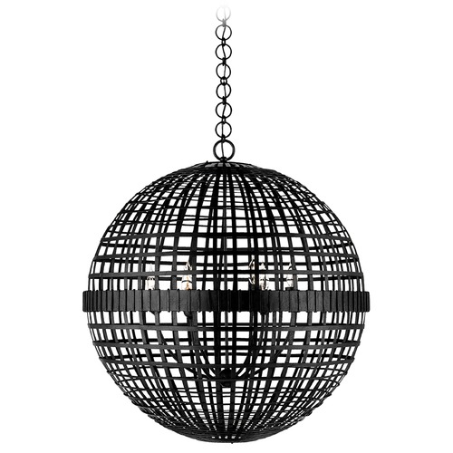 Visual Comfort Signature Collection Aerin Mill Large Globe Lantern in Aged Iron by Visual Comfort Signature ARN5002AI