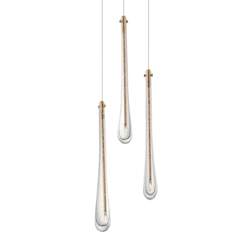 Stillo 3-Light Multi-Pendant in Gold by ET2 Lighting