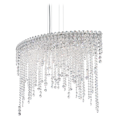 Schonbek Worldwide Lighting Chantant Polished Stainless Steel Island Light