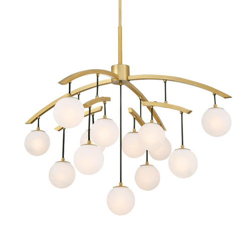 Curven 13-Light Chandelier in Legacy Brass by Minka Lavery