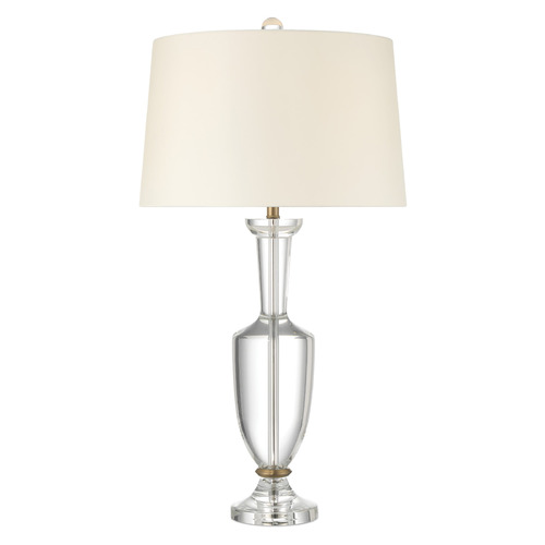 Currey and Company Lighting Currey and Company Classico Clear & Natural Brass Table Lamp with Empire Shade 6000-1015