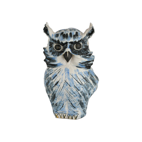 Mina the Owl in Blue & Black by Currey & Company