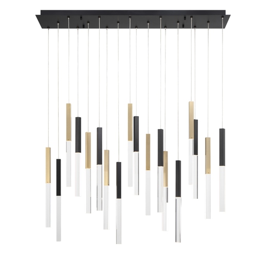 Eurofase Lighting Benicio LED Linear Chandelier in Mixed Finishes by Eurofase 46771-025