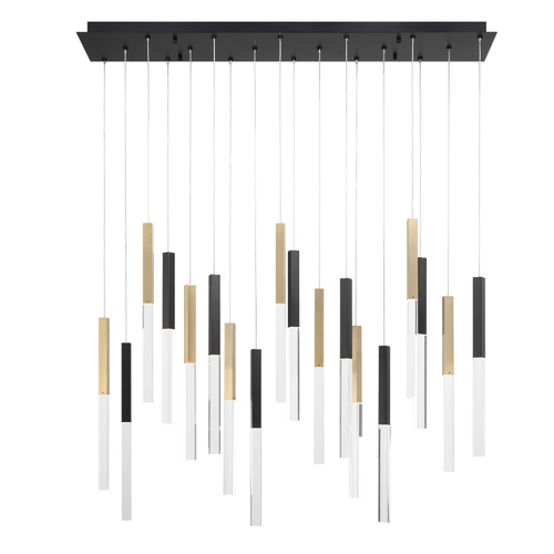 Benicio LED Linear Chandelier in Mixed Finishes by Eurofase