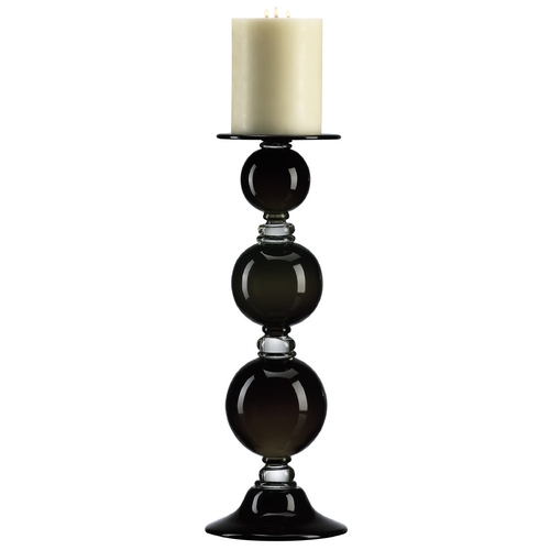 Black Globe Black & Clear Candle Holder by Cyan Design