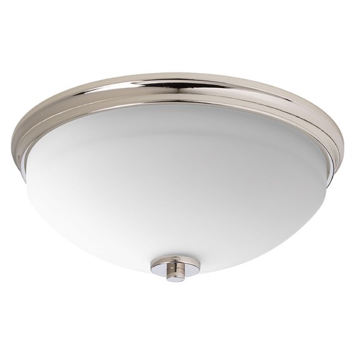 Replay Flush Mount in Polished Nickel by Progress Lighting