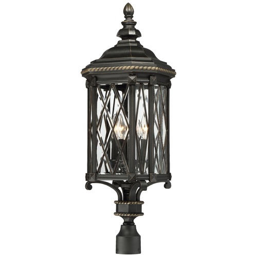 Minka Lavery Bexley Manor Black with Gold Post Light by Minka Lavery 9326-585