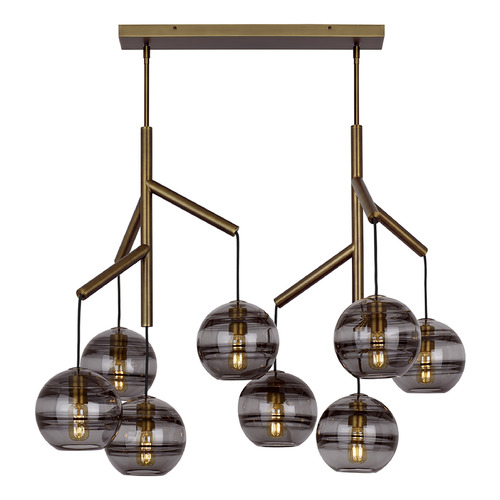 Sean Lavin Sedona Double LED Chandelier in Aged Brass by Visual Comfort Modern