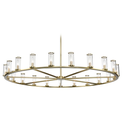 Revolve Natural Brass Chandelier by Alora Lighting