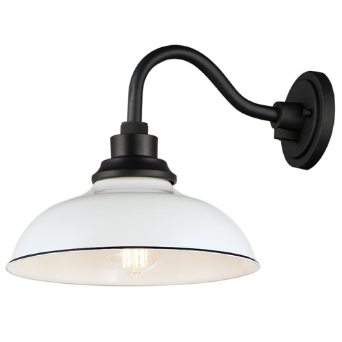 Maxim Lighting Maxim Lighting Granville White & Black Barn Light 35114WTBK