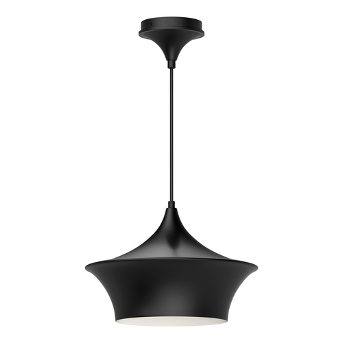 Alora Lighting Emiko Matte Black Pendant Light with Bell Shade