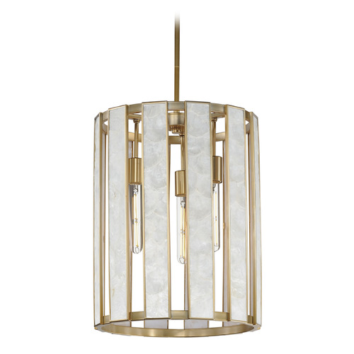 Maxim Lighting Miramar Capiz & Natural Aged Brass Pendant by Maxim Lighting 12802CZNAB