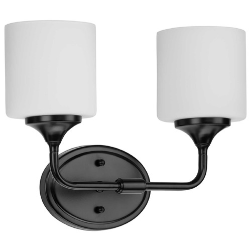 Progress Lighting Lynzie Matte Black Bathroom Light