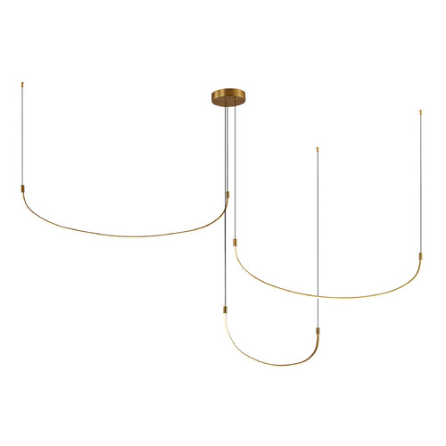 Kuzco Lighting Talis Brushed Gold LED Multi-Light Pendant