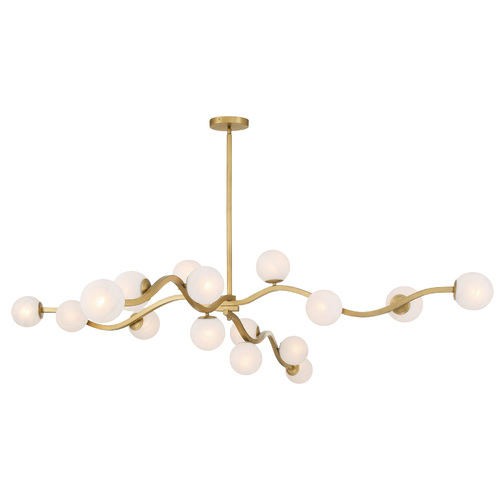 Curven 16-Light Chandelier in Legacy Brass by Minka Lavery