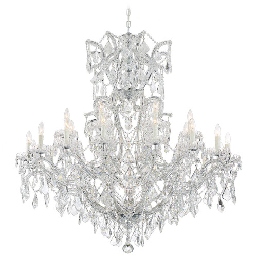 Crystorama Lighting Crystorama Lighting Maria Theresa Polished Chrome Crystal Chandelier 4424-CH-CL-MWP