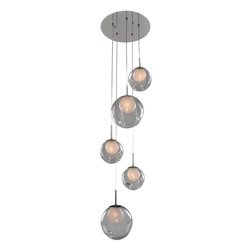 Kalco Lighting Meteor Chrome Multi-Light Pendant by Kalco Lighting 309541CH/CLEAR