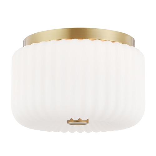 Lydia Aged Brass Flush Mount by Mitzi by Hudson Valley