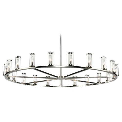 Revolve Polished Nickel Chandelier by Alora Lighting