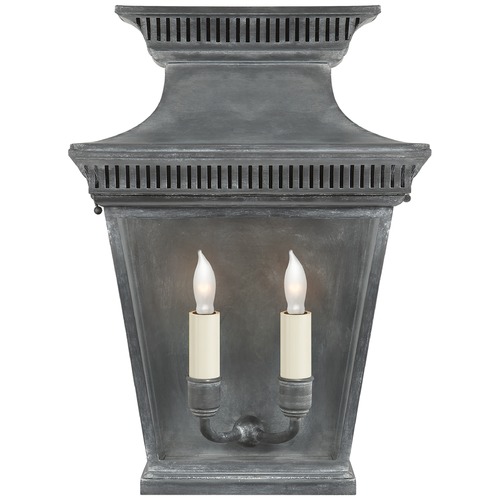 Visual Comfort Signature Collection E.F. Chapman Elsinore Wall Lantern in Weathered Zinc by Visual Comfort Signature CHD2950WZ