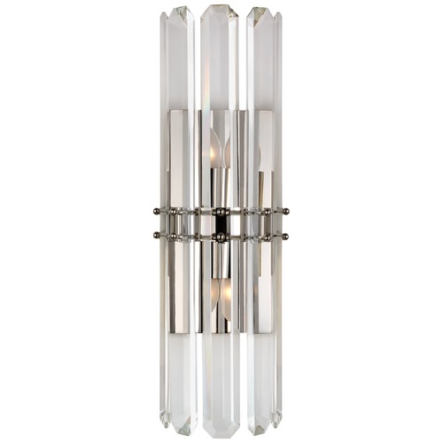 Aerin Bonnington Tall Sconce in Polished Nickel by Visual Comfort Signature