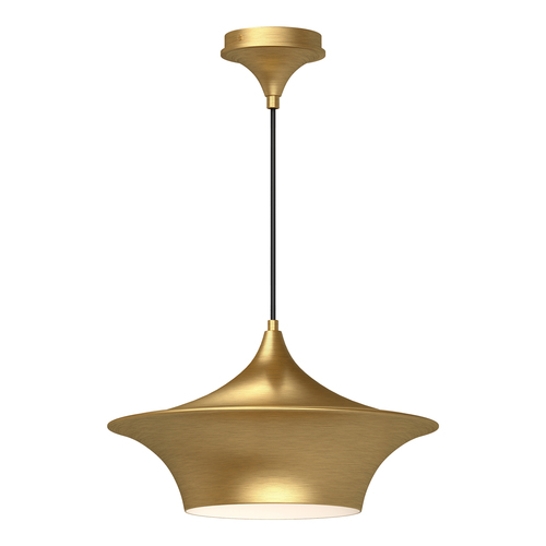 Alora Lighting Emiko Brushed Gold Pendant Light with Bell Shade