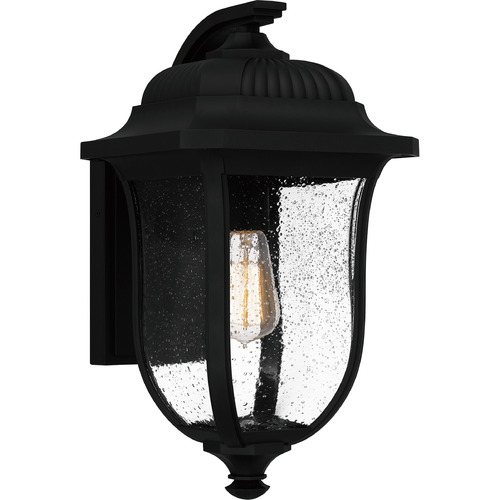 Mulberry Matte Black Outdoor Wall Light by Quoizel Lighting