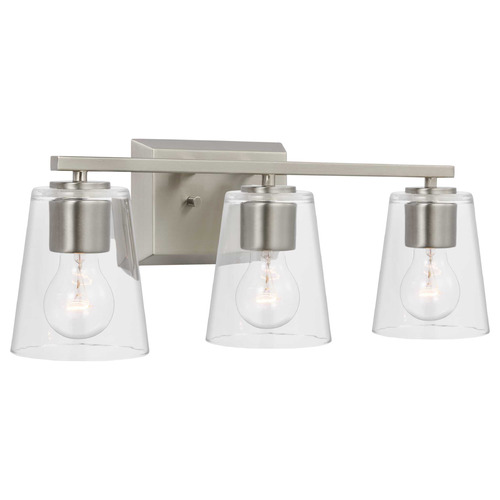 Progress Lighting Vertex Brushed Nickel Bathroom Light