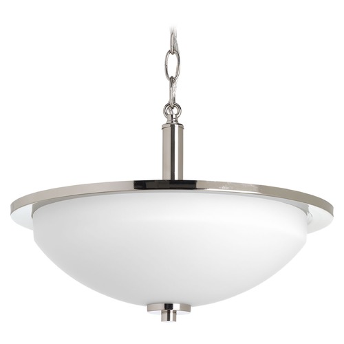 Progress Lighting Replay Semi-Flush Mount in Polished Nickel by Progress Lighting P3424-104