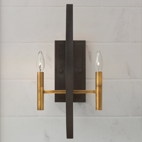 Euclid 2-Light Spanish Bronze Sconce by Hinkley Lighting