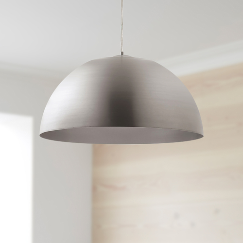 Progress Lighting LED Satin Aluminum Dome Pendant by Progress Lighting P5342-1630K9