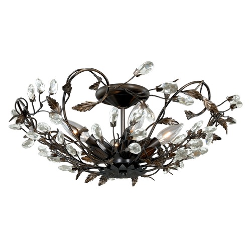Jardin Architectural Bronze & Gold Semi-Flush Mount by Vaxcel Lighting