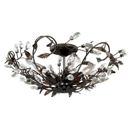 Vaxcel Lighting Jardin Architectural Bronze & Gold Semi-Flush Mount by Vaxcel Lighting C0023