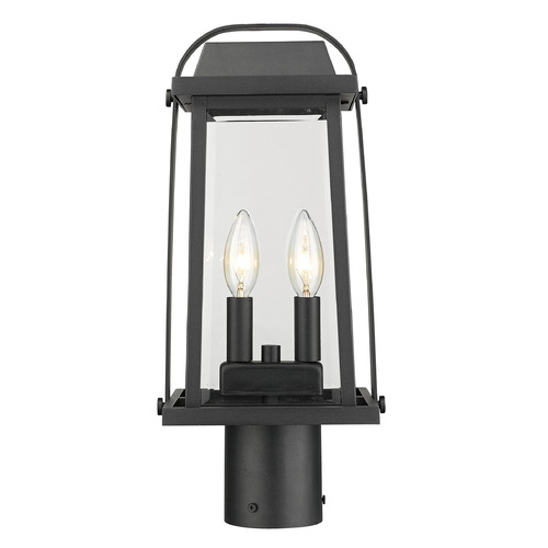 Millworks Black Post Light by Z-Lite