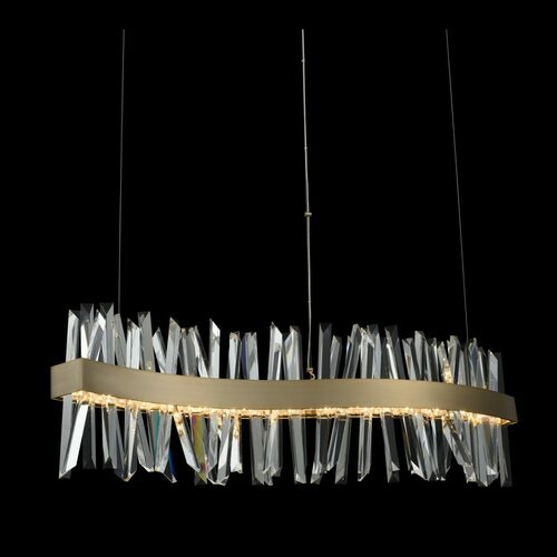 Allegri Lighting Glacier 42-Inch LED Wave Linear Light in Gold by Allegri Crystal 030250-038