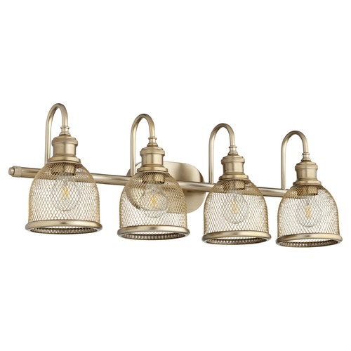 Quorum Lighting Quorum Lighting Omni Aged Brass Bathroom Light 5212-4-80